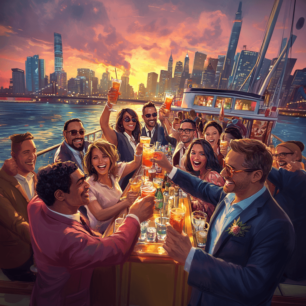 Des collègues de bureau en tenue professionnelle trinquant avec des verres de champagne lors d'une célébration